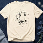 Crescent Moon Stars and Flowers T-Shirt