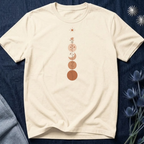 Warm Scandinavian Crescent Moon and Flowers T-Shirt