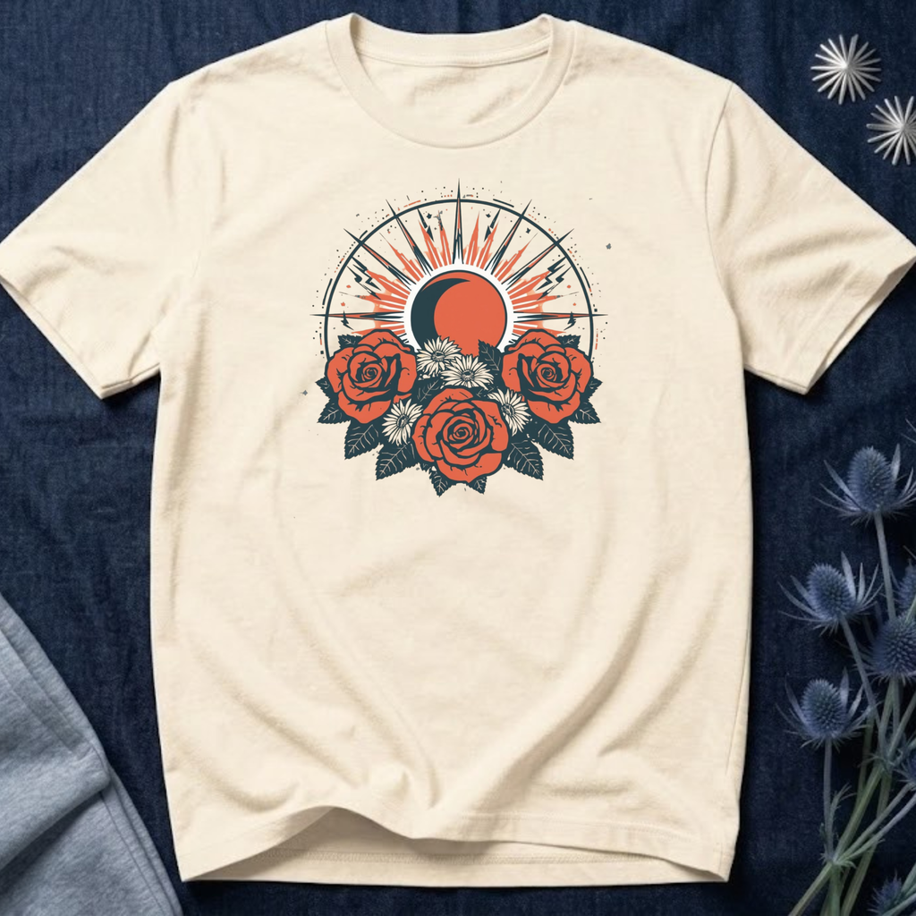 Eclipse Rose Celestial Graphic T-Shirt