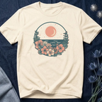 Sunset Ocean Moon Floral T-Shirt