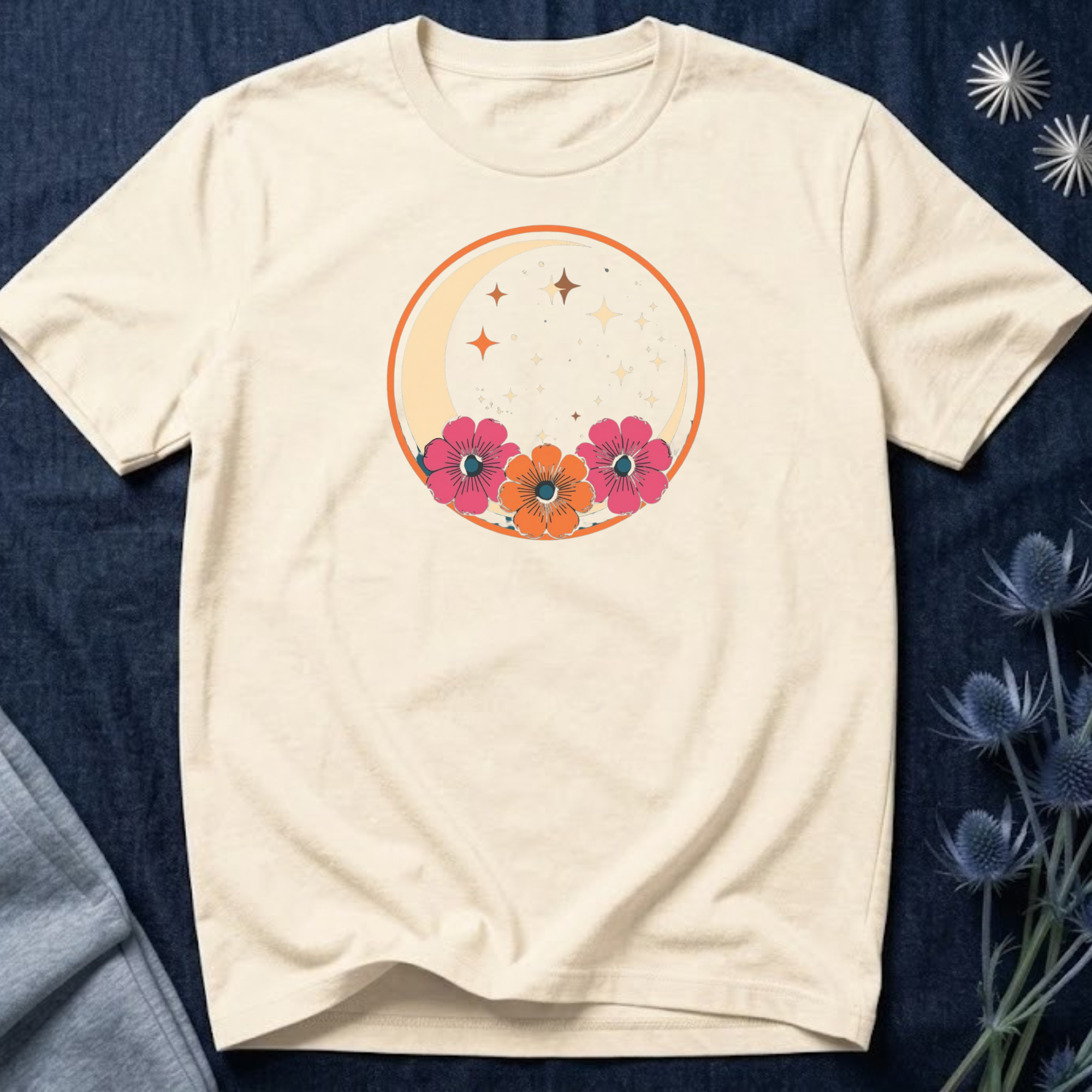 Tropical Crescent Moon T-Shirt