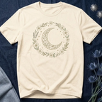 Boho Crescent Floral Wreath T-Shirt