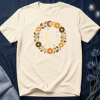 Retro Celestial Floral Wreath T-Shirt