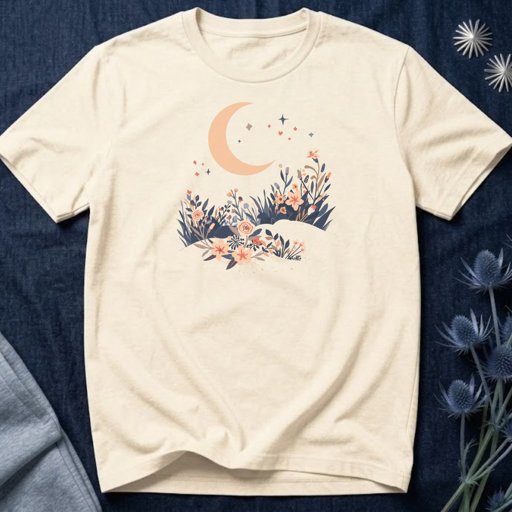 Moonlit Floral Sand Dunes T-Shirt