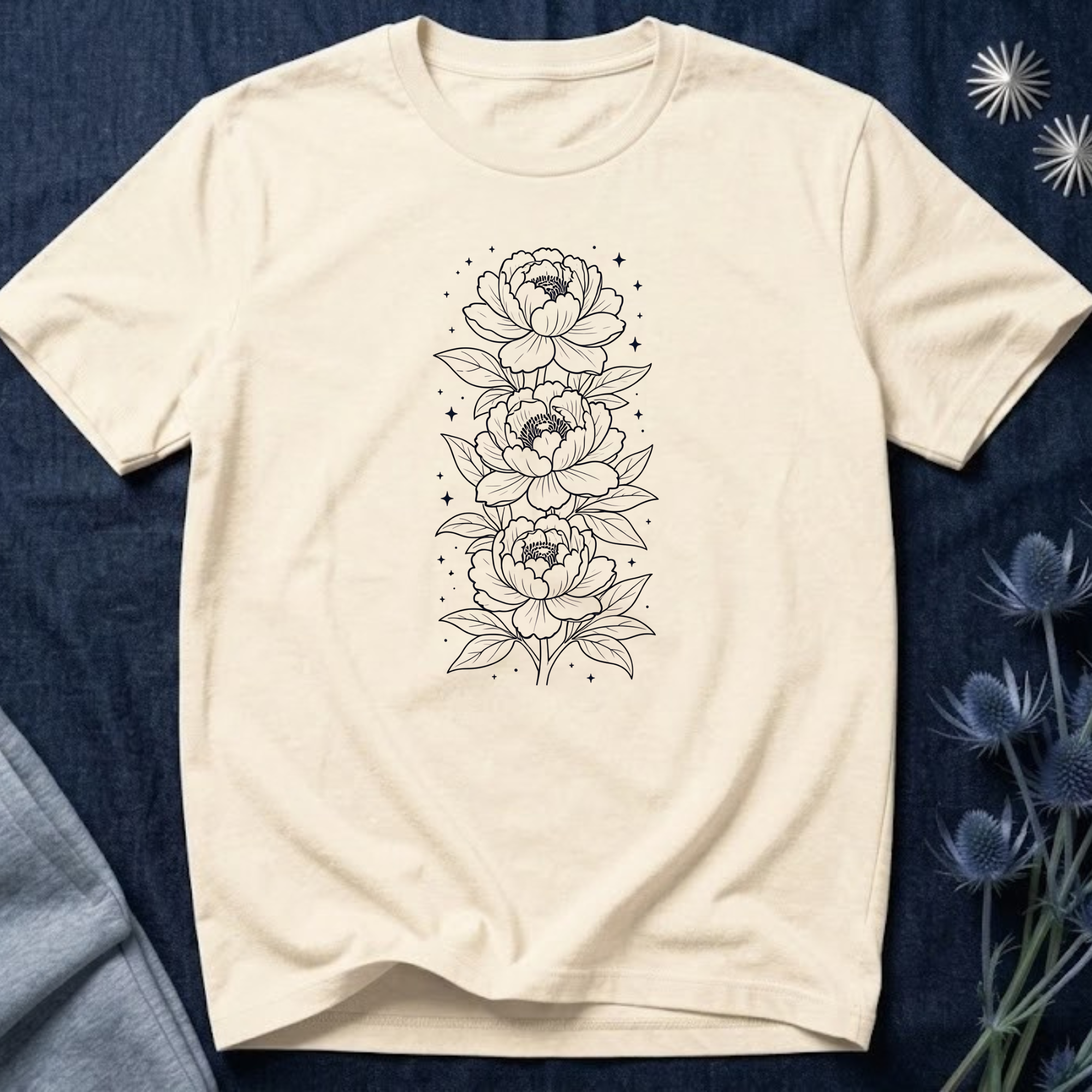 Celestial Peony Column T-Shirt