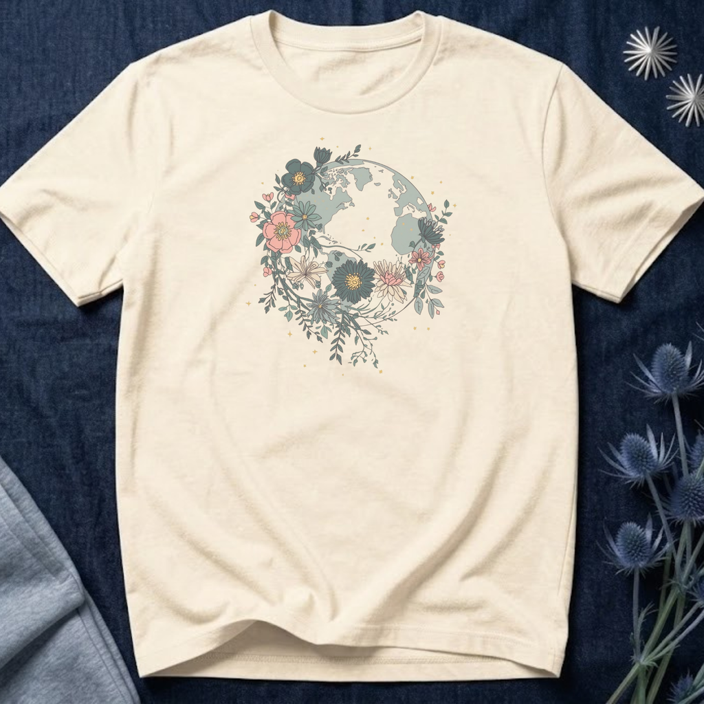 Floral Earth Graphic T-Shirt