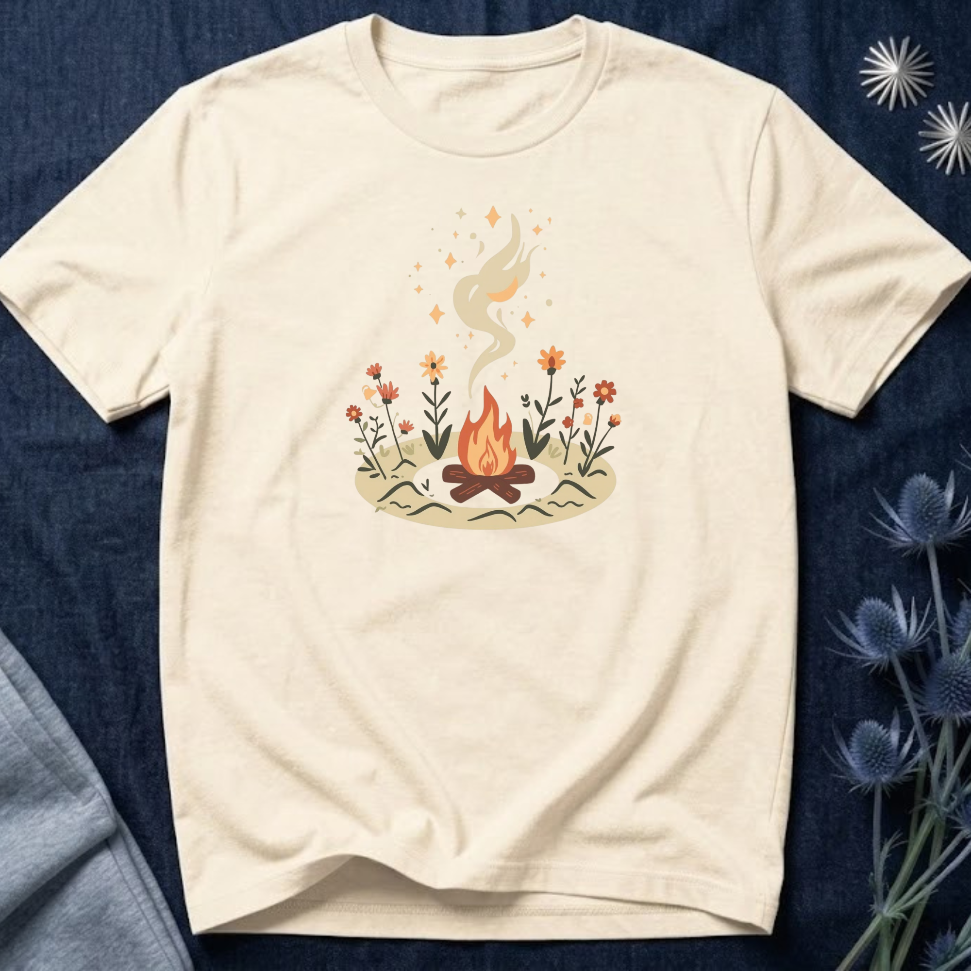 Campfire Under the Stars Graphic T-Shirt