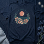 Sunset Ocean Moon Floral T-Shirt