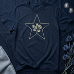 Minimalist Floral Star Graphic T-Shirt