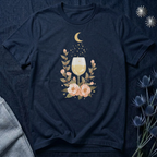 Celestial White Wine & Blush Florals Graphic Tee