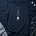 Blue Scandinavian Crescent Moon T-Shirt