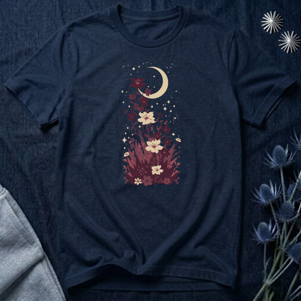 Boho Wildflower Moon Graphic T-Shirt