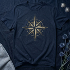 Ornate Celestial Compass Star Graphic T-Shirt