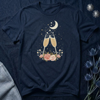Celestial Champagne & Blush Florals Graphic T-Shirt