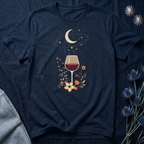Celestial Red Wine & Wildflowers Graphic Tee