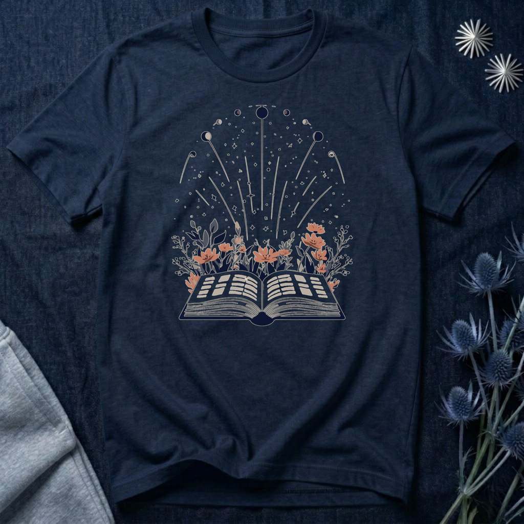 Celestial Book Lover Graphic T-Shirt