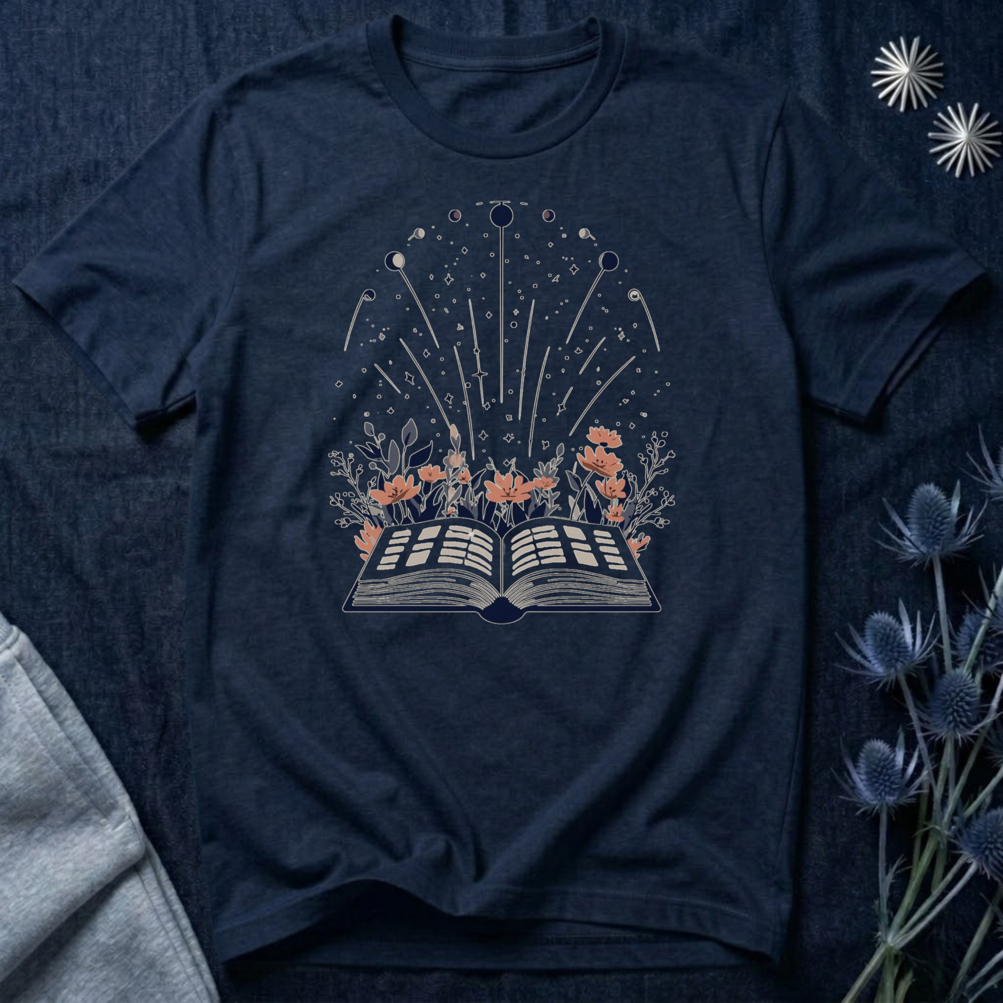 Celestial Book Lover Graphic T-Shirt