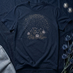 Starlit Rose Garden Celestial Graphic T-Shirt
