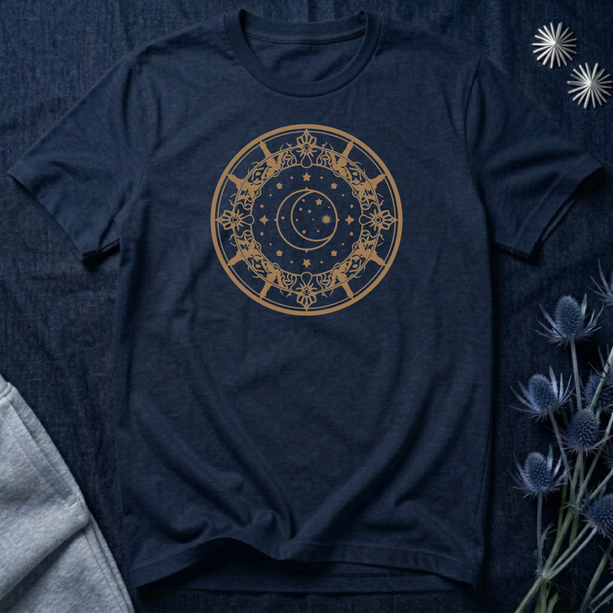 Celestial Moon & Stars Circle Tee