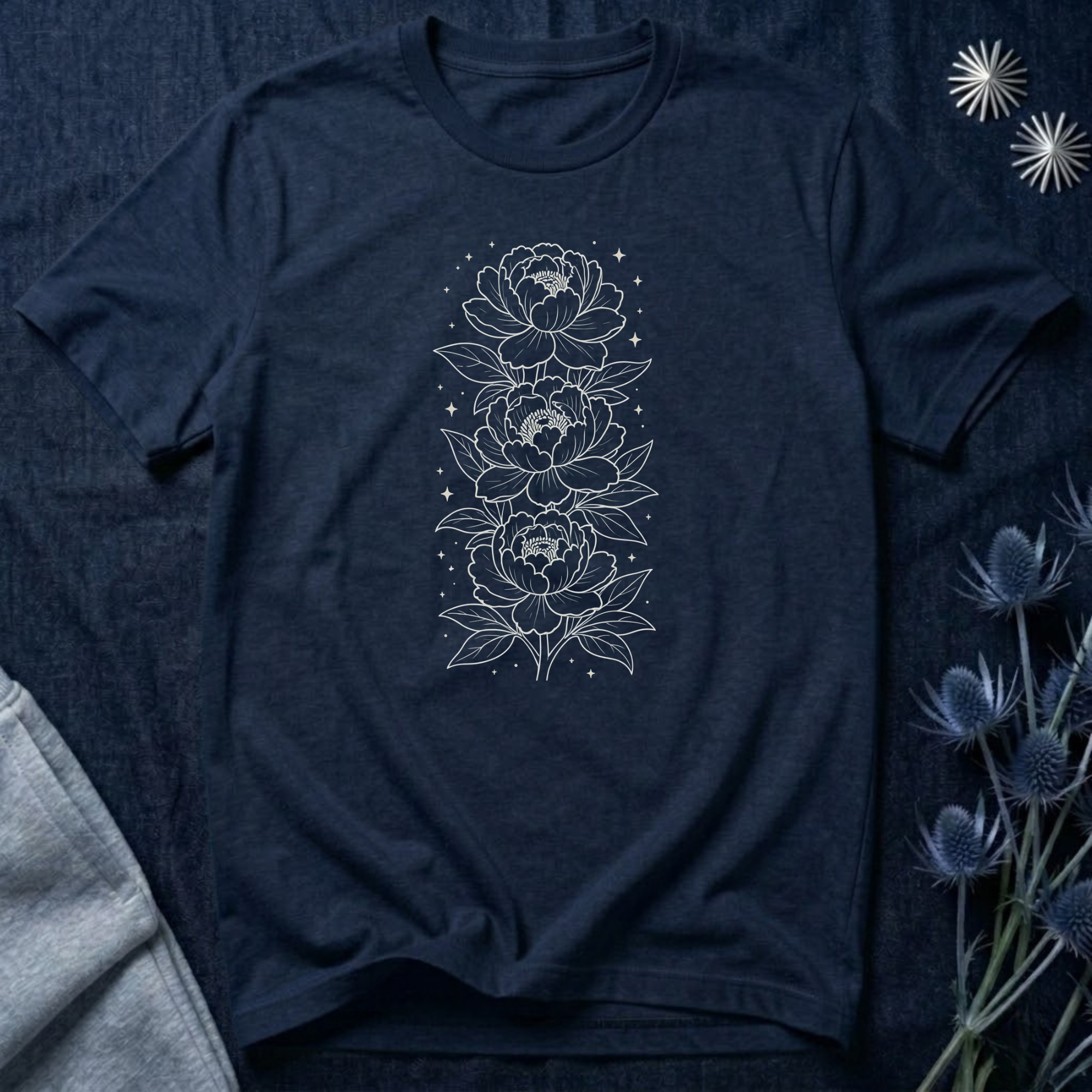 Celestial Peony Column T-Shirt