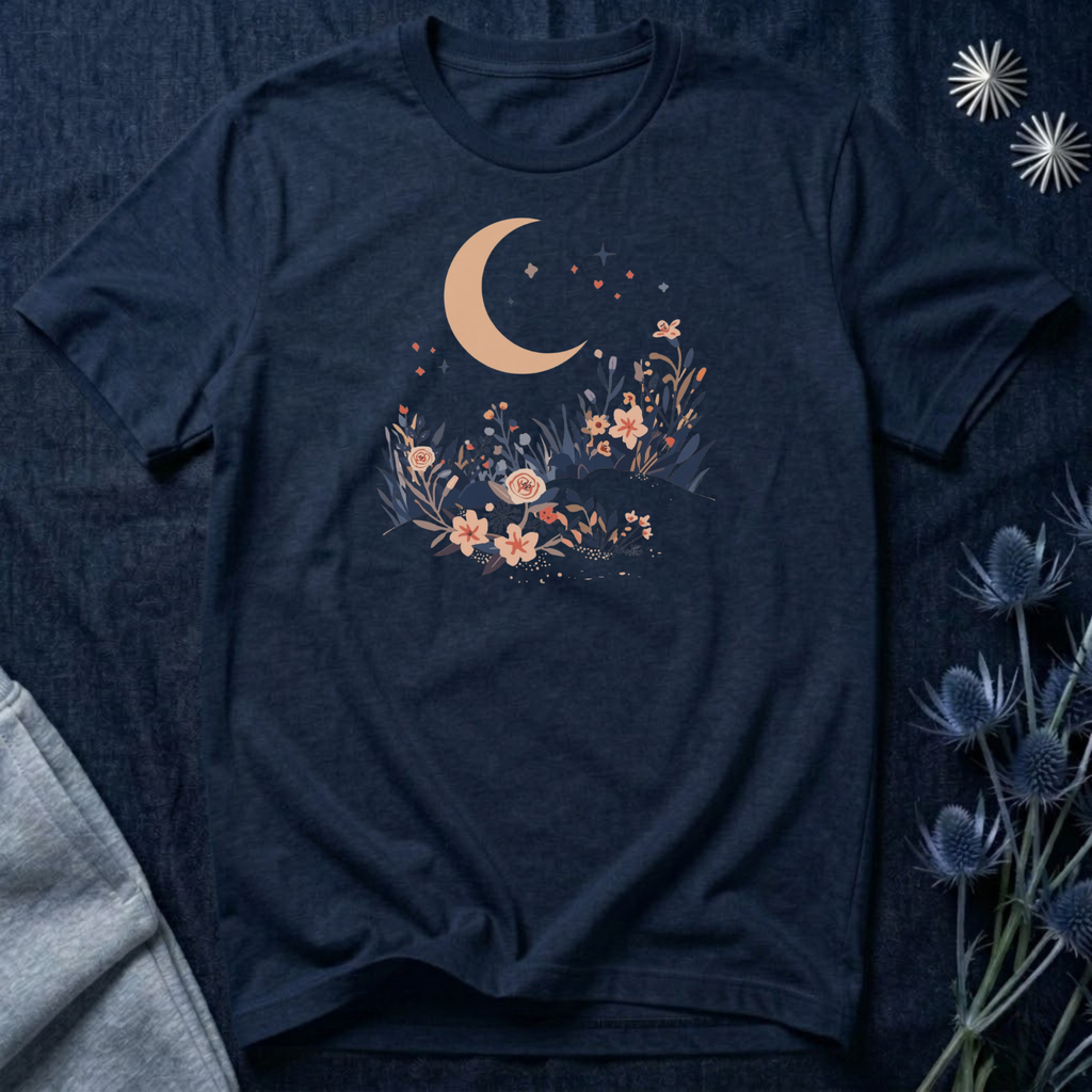 Moonlit Floral Sand Dunes T-Shirt