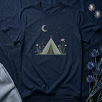 Moonlit Camping Tent Graphic T-Shirt