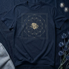 Sacred Geometry Floral Mandala Celestial Graphic T-Shirt