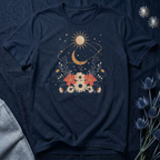 Celestial Orbit Floral Graphic T-Shirt