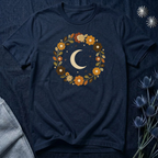 Retro Celestial Floral Wreath T-Shirt