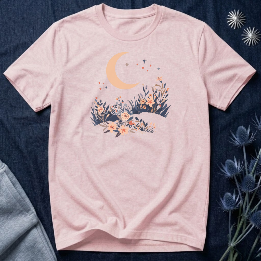 Moonlit Floral Sand Dunes T-Shirt
