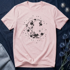 Crescent Moon Stars and Flowers T-Shirt