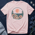 Sunset Ocean Moon Floral T-Shirt