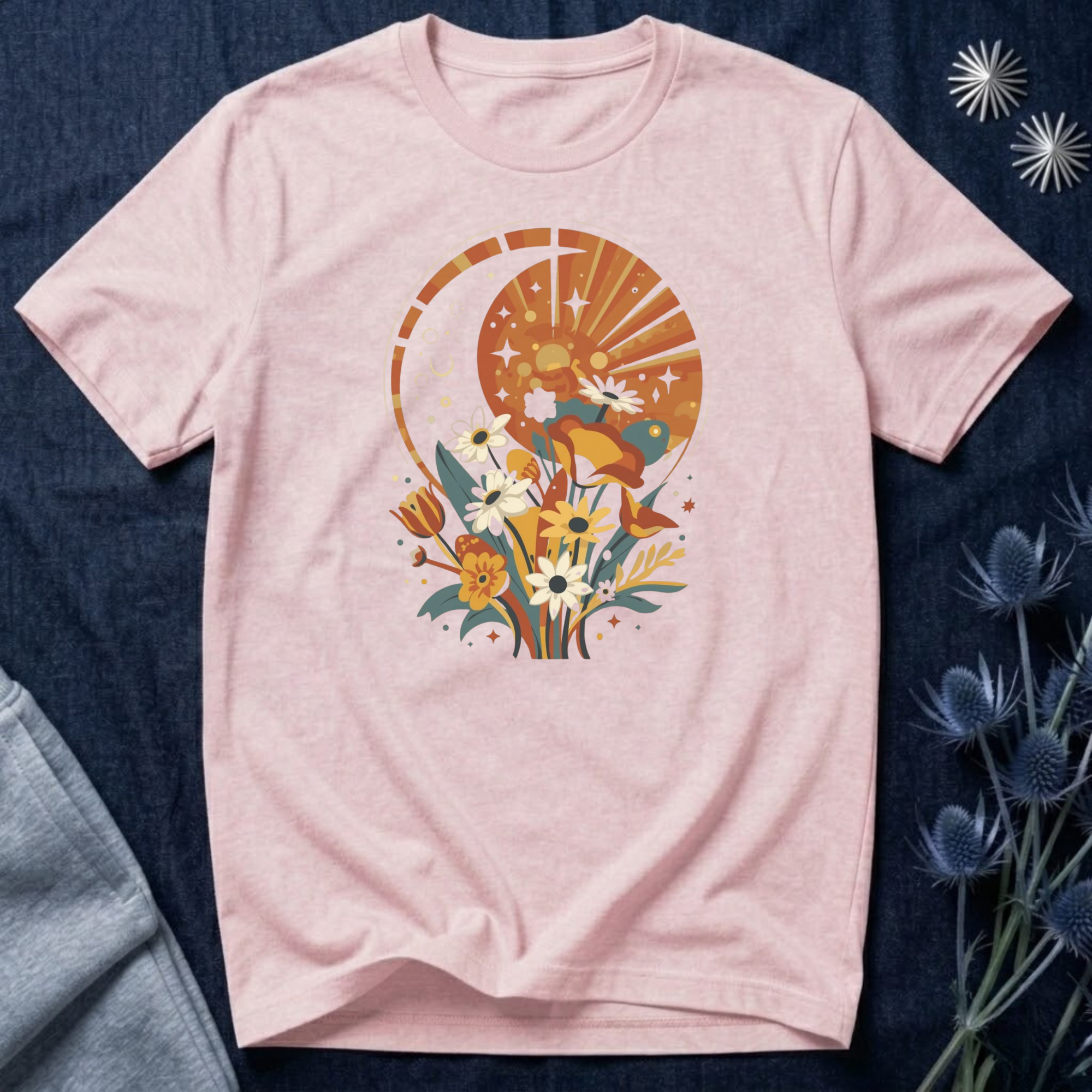 Cosmic Garden Sunset Women’s Graphic T-Shirt