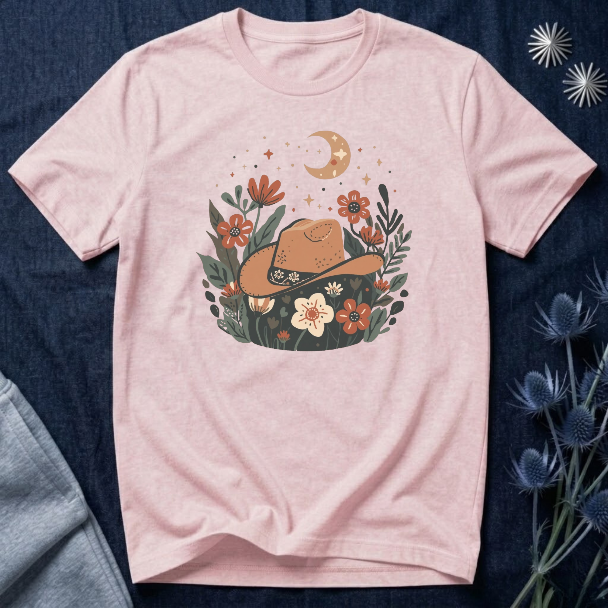Celestial Cowgirl Floral T-Shirt