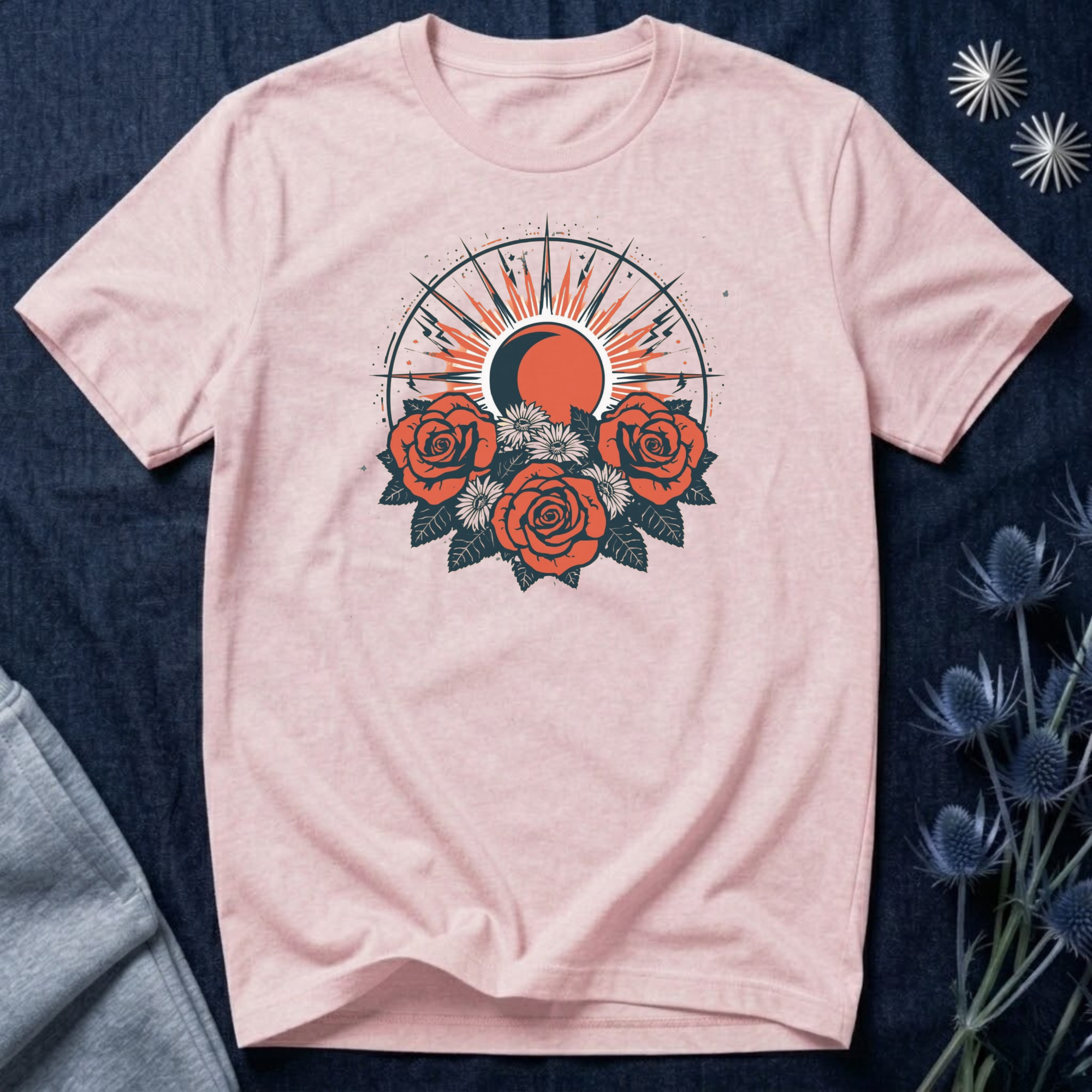 Eclipse Rose Celestial Graphic T-Shirt