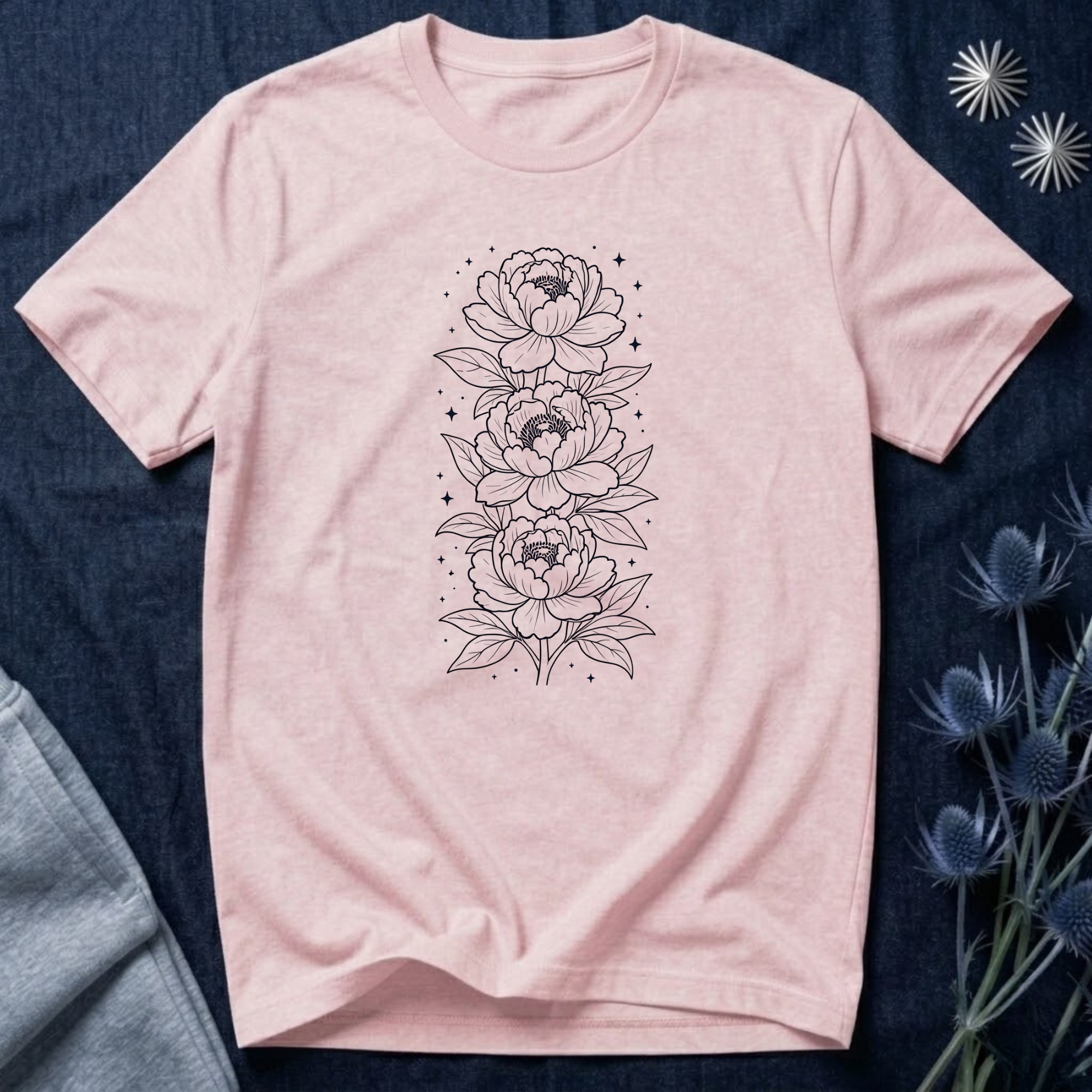 Celestial Peony Column T-Shirt