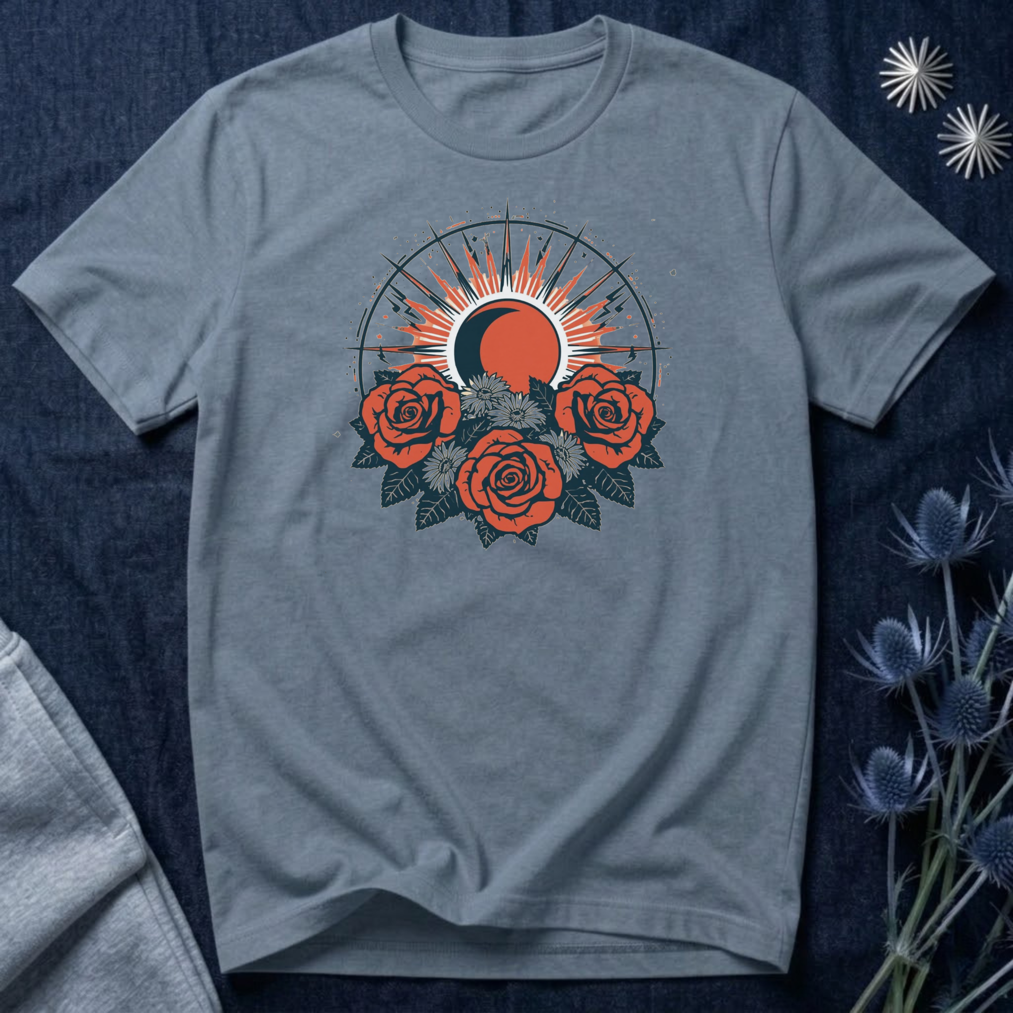 Eclipse Rose Celestial Graphic T-Shirt