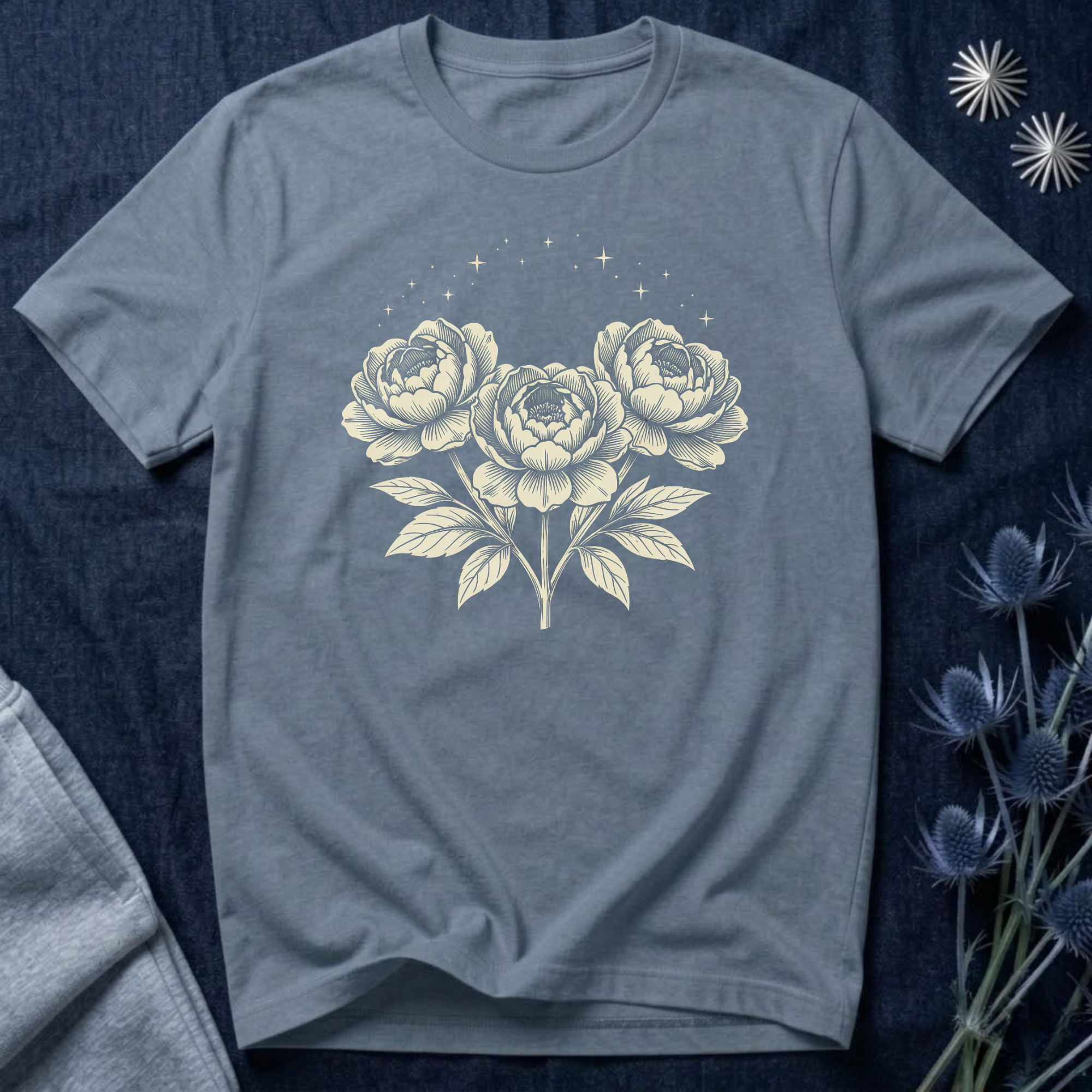 Triple Starlit Peonies T-Shirt