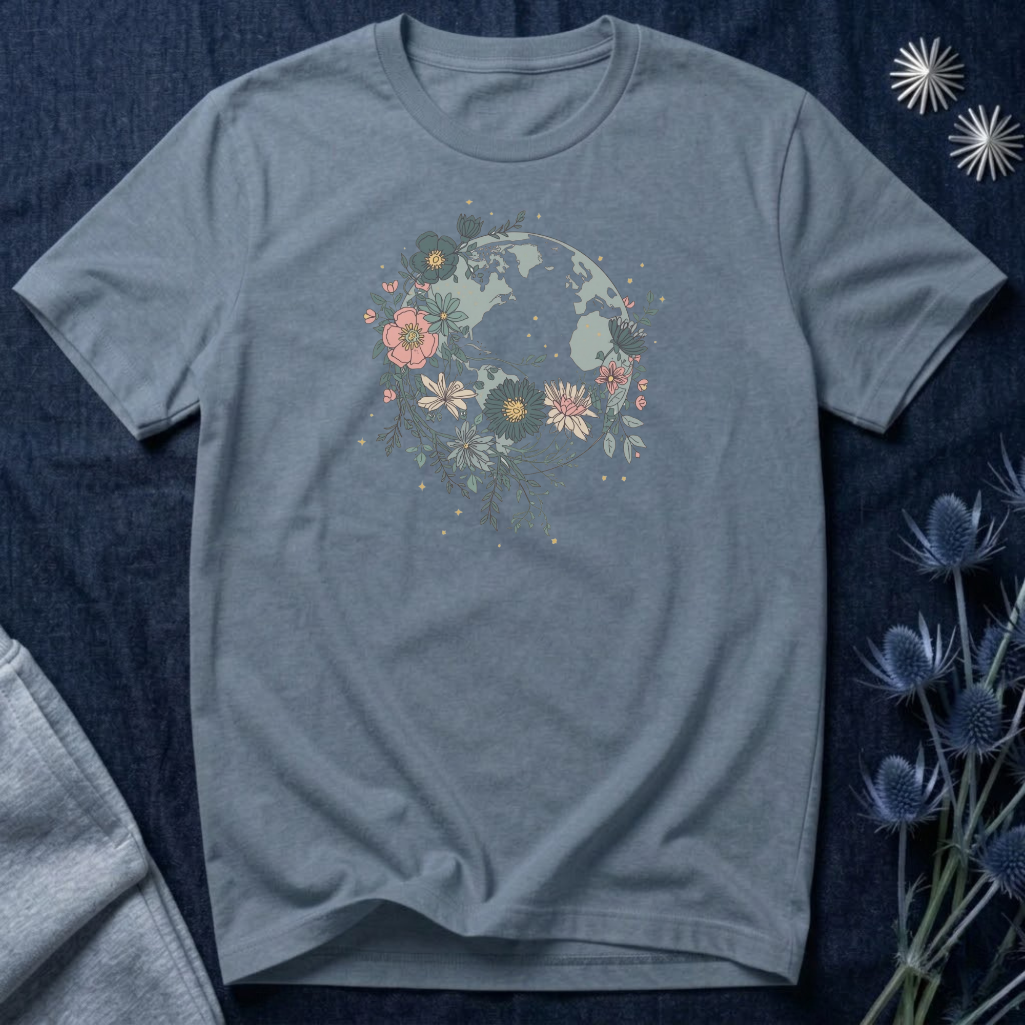 Floral Earth Graphic T-Shirt