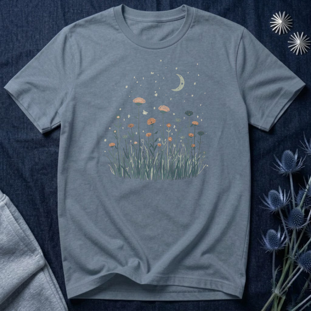 Moonlit Wildflower Meadow T-Shirt