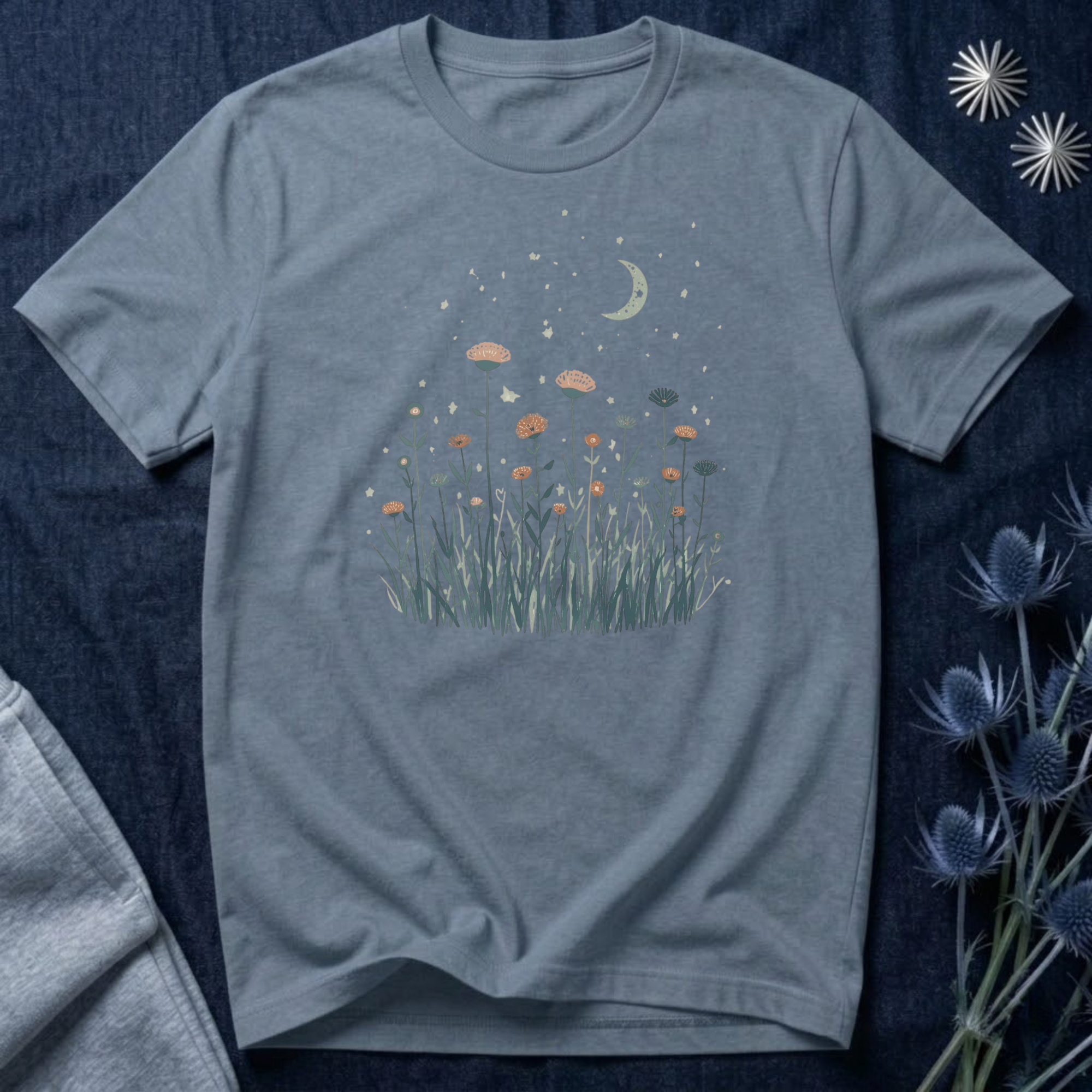 Moonlit Wildflower Meadow T-Shirt