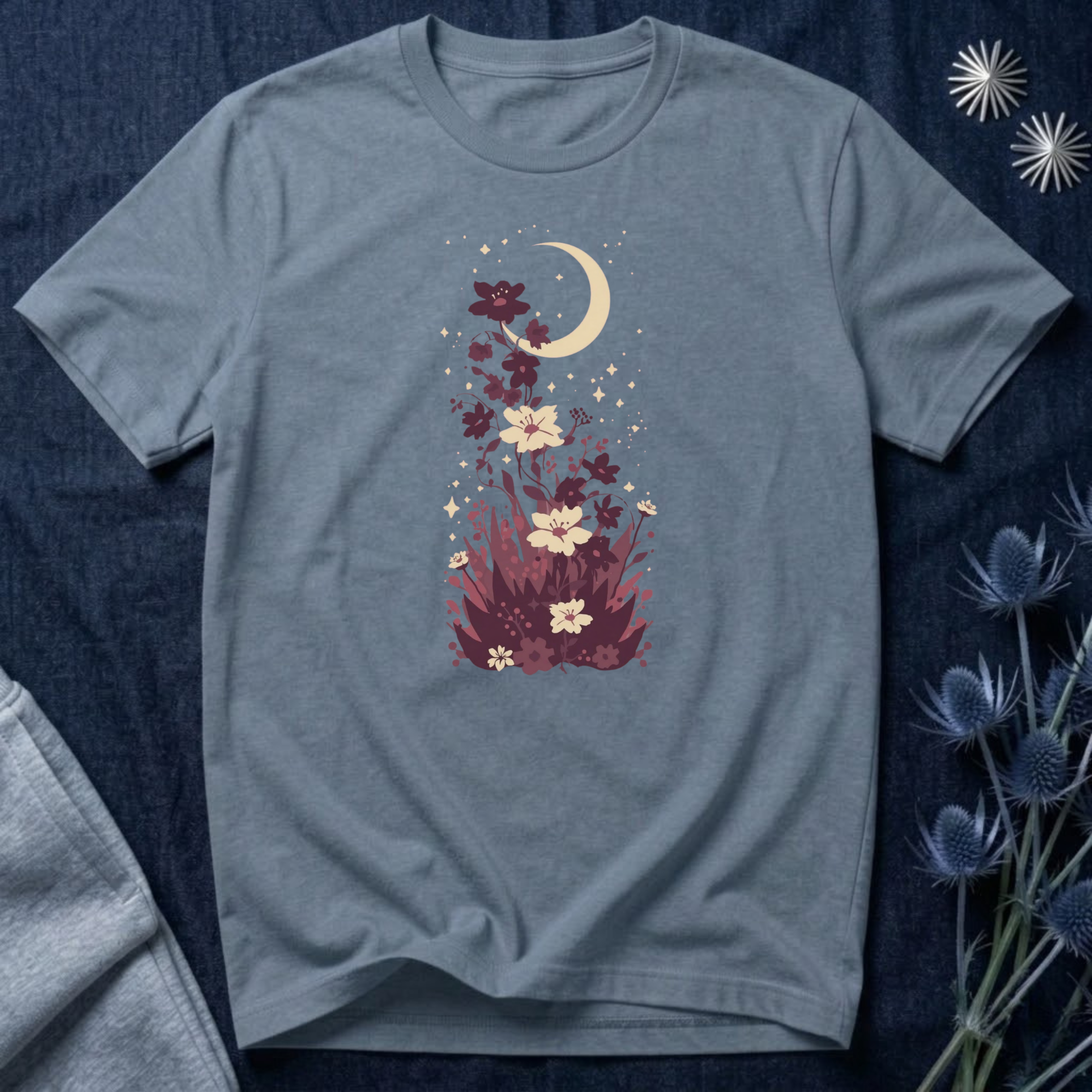 Boho Wildflower Moon Graphic T-Shirt