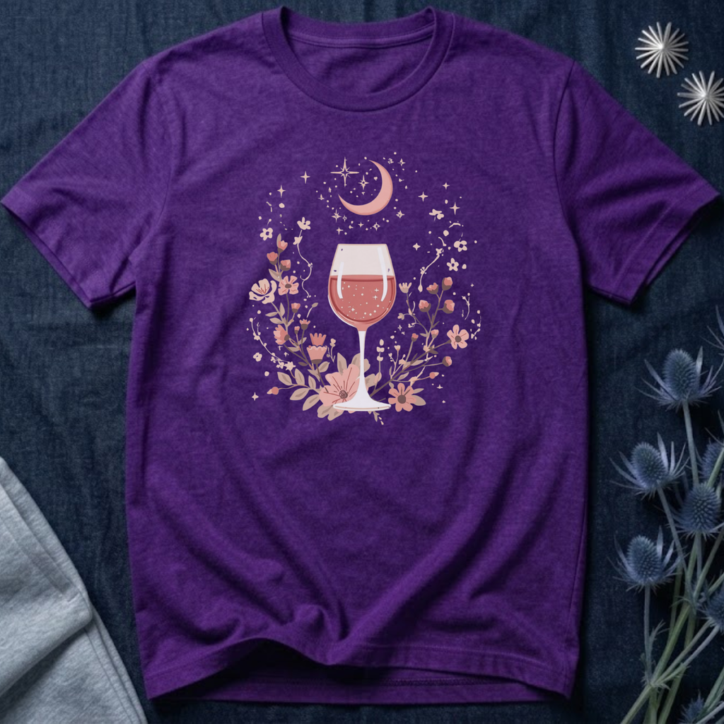 Celestial Rosé & Blush Florals Graphic T-Shirt
