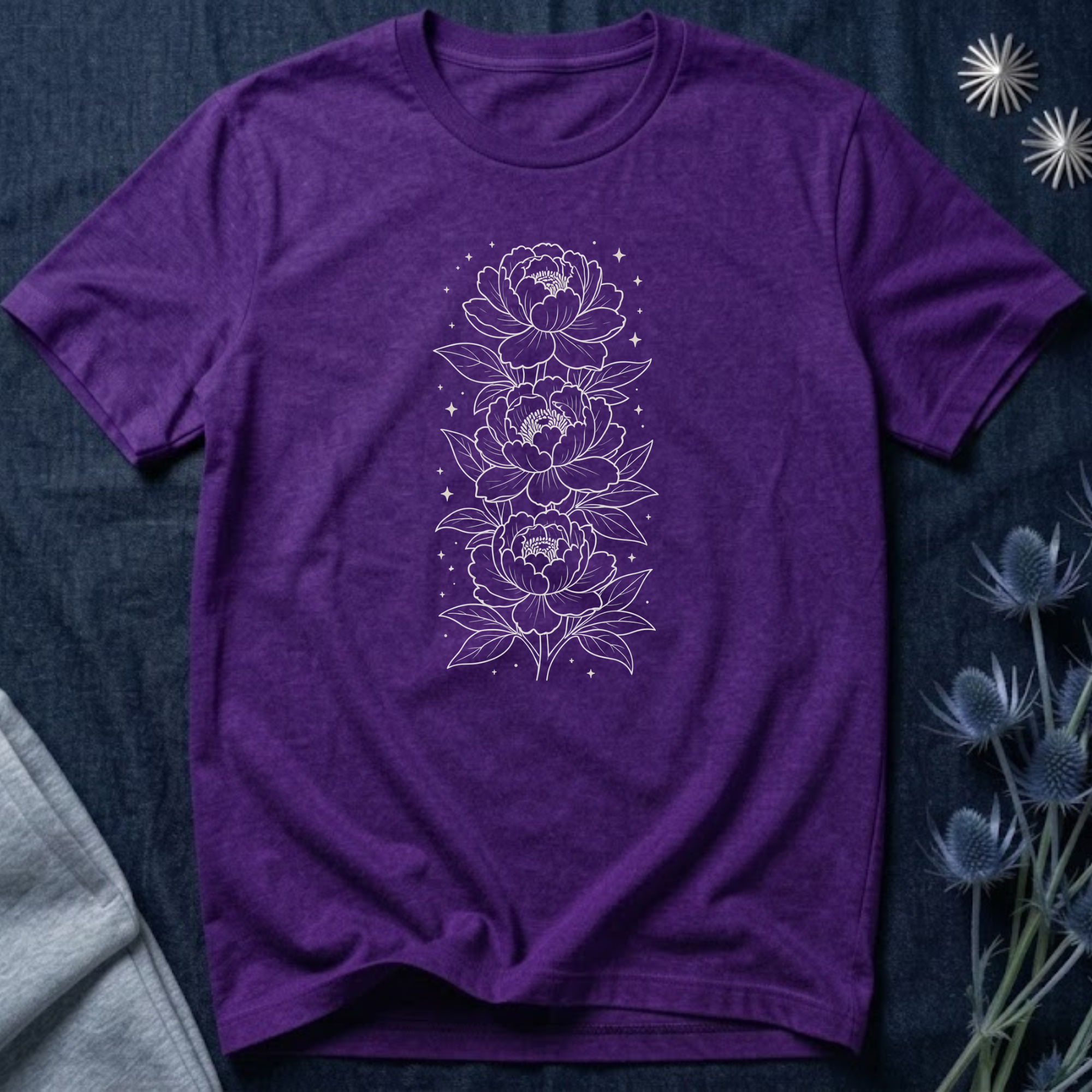 Celestial Peony Column T-Shirt