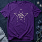 Minimalist Floral Star Graphic T-Shirt