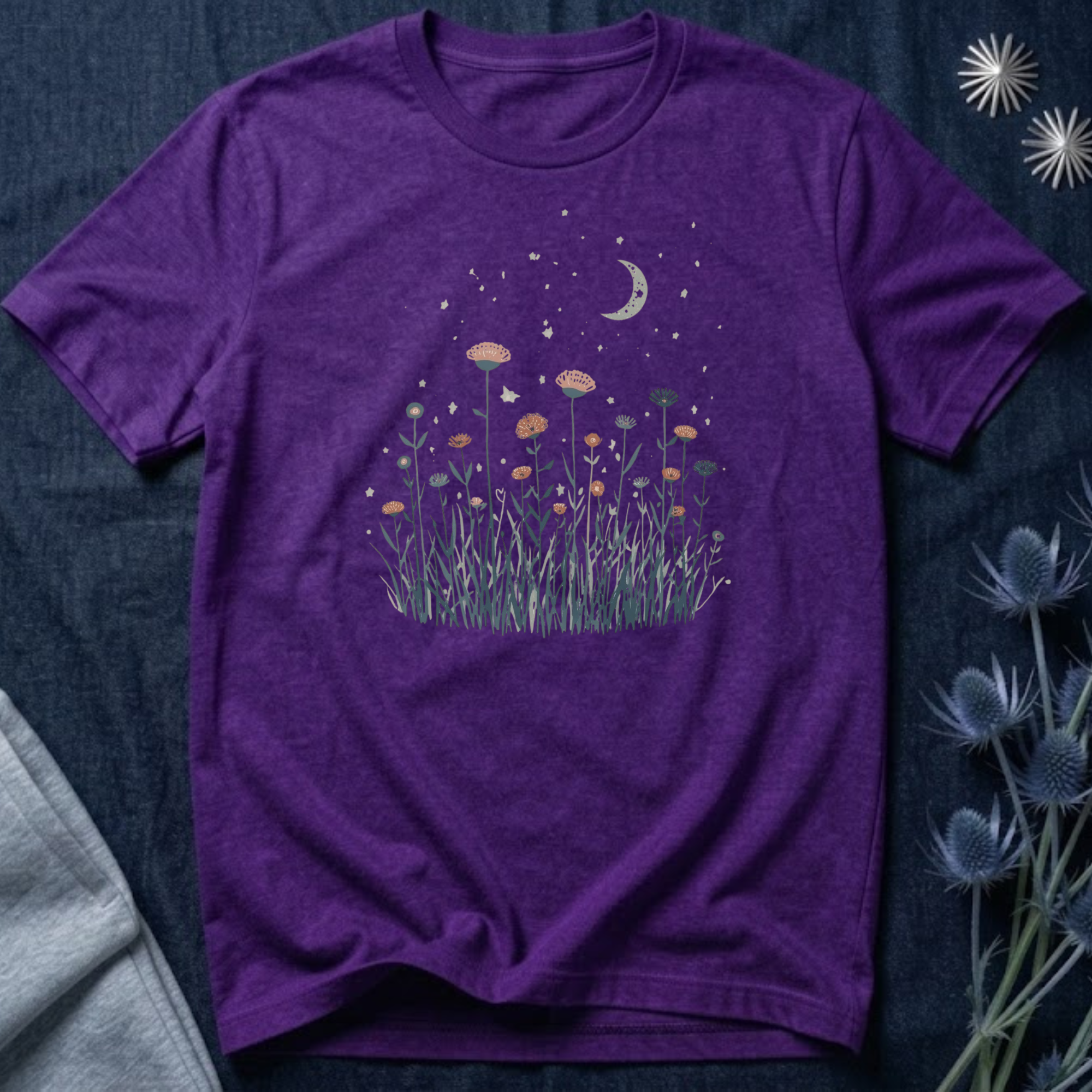 Moonlit Wildflower Meadow T-Shirt