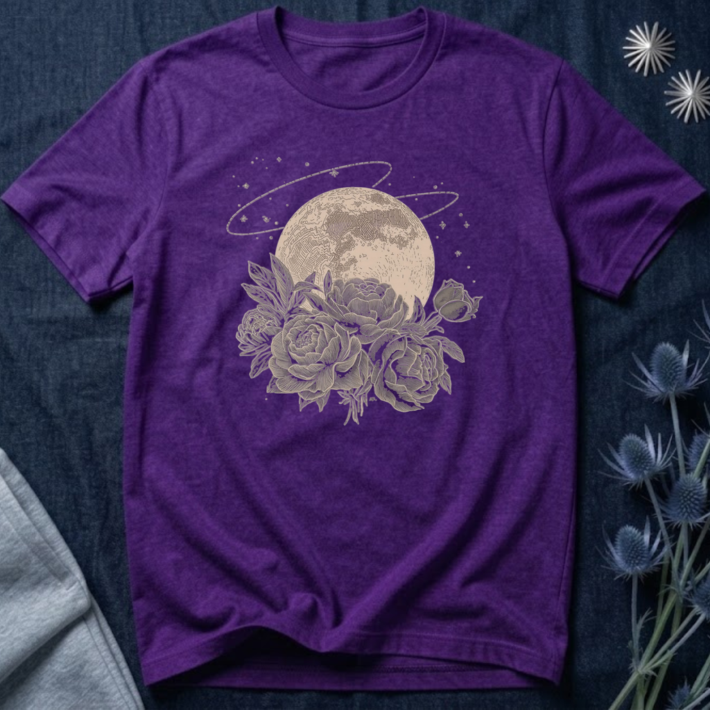 Full Moon and Roses T-Shirt