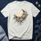 Celestial Moon & Roses Graphic T-Shirt