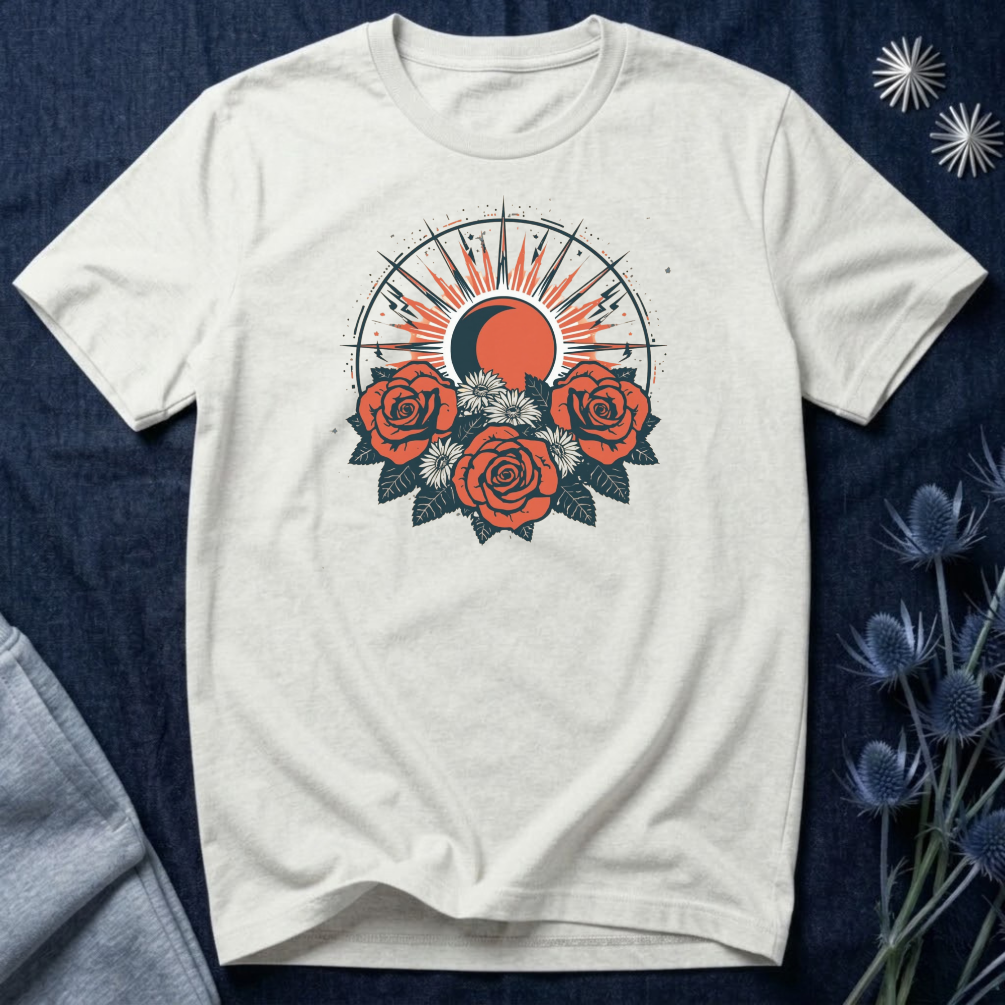 Eclipse Rose Celestial Graphic T-Shirt