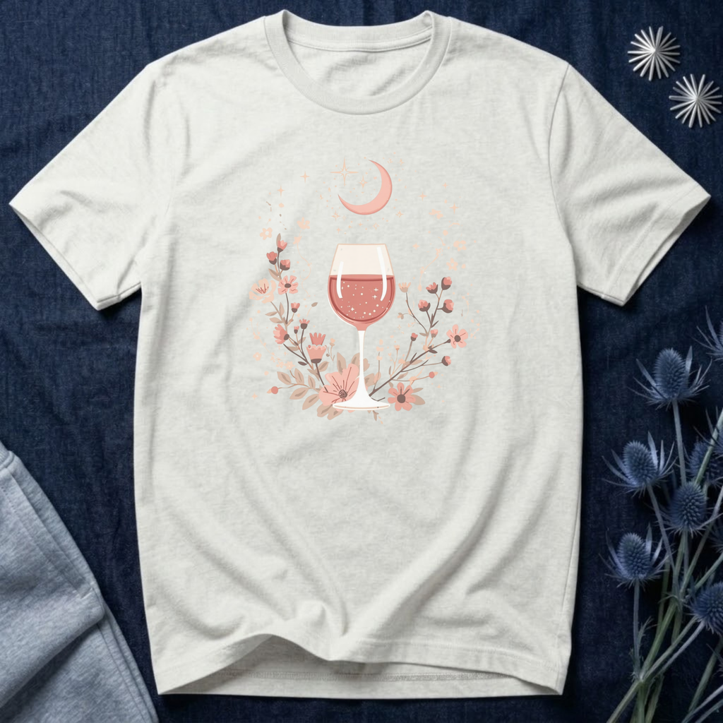 Celestial Rosé & Blush Florals Graphic T-Shirt